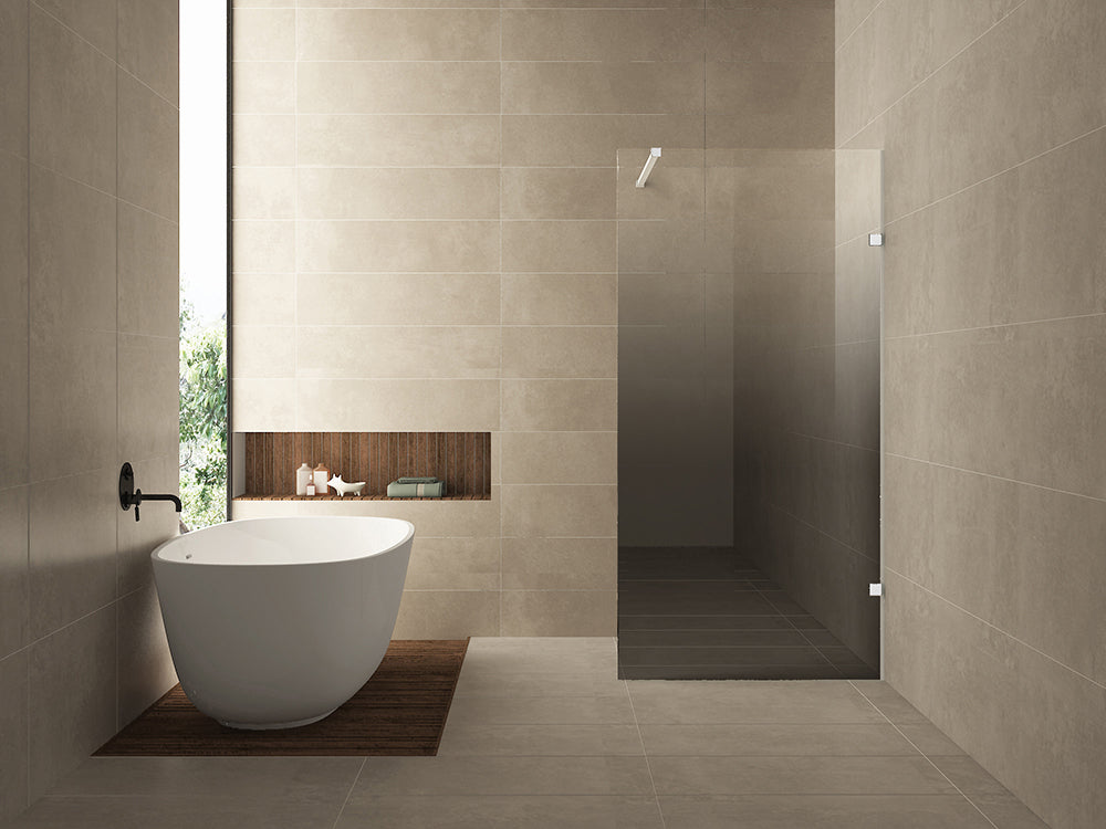 Less inloopdouche rechts 1000 x 2000 x 8 mm nano spiegelrook- naar helder glas/mat wit - WDtegels