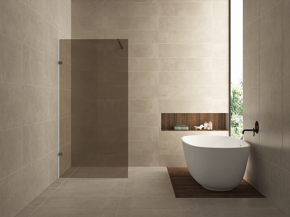 Less inloopdouche 900 x 2000 x 8 mm nano vintage brons glas/gunmetal