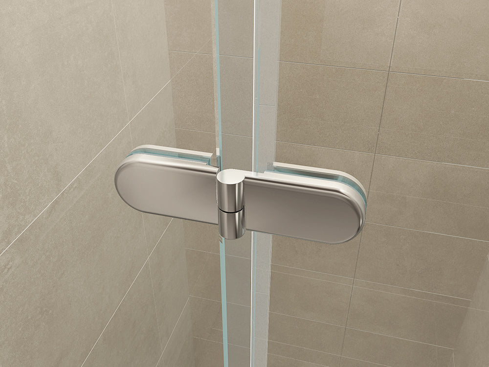 Maki nisdeur vouwbaar links 800 x 2000 x 8 mm nano helder glas/chroom - WDtegels
