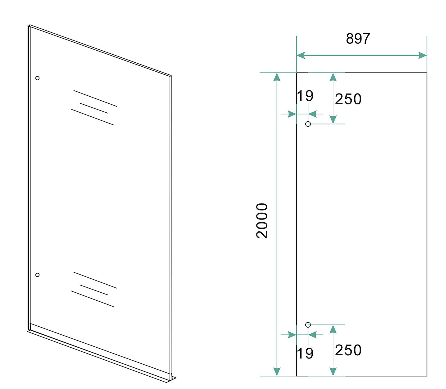 Less glasplaat 900 x 2000 x 8 mm nano vintage brons glas - WDtegels