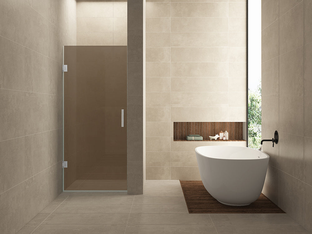 Less glas voor nisdeur 700 x 2000 x 8 mm nano vintage brons glas