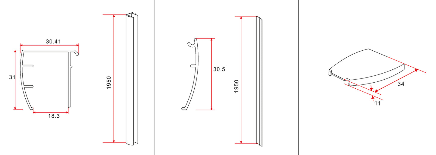Cerra eco nisdeur | 90x195cm | 6mm nano helder glas/chroom