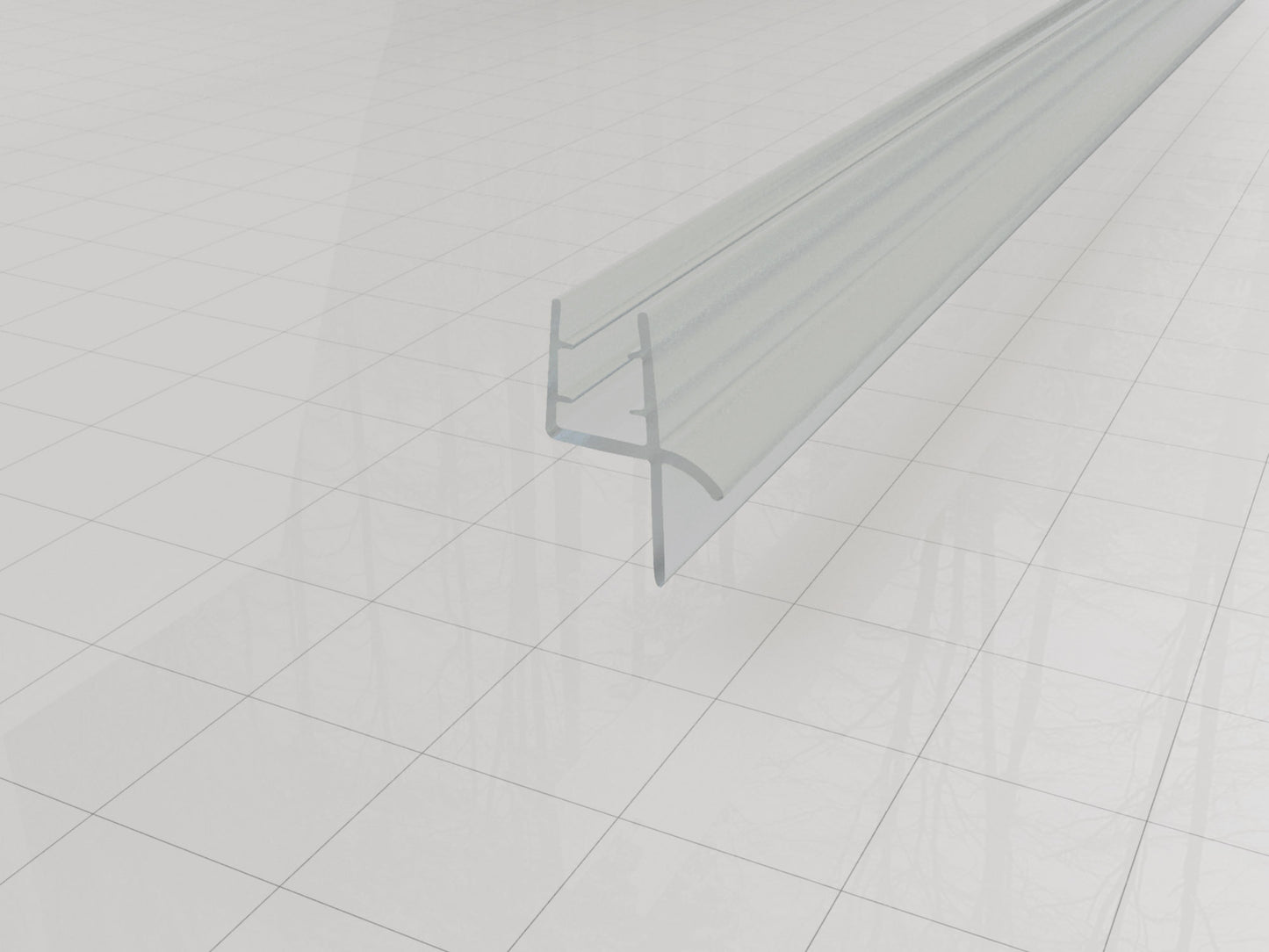 Type 2 rubberen waterkering 200 x 0,5 cm transparant - WDtegels