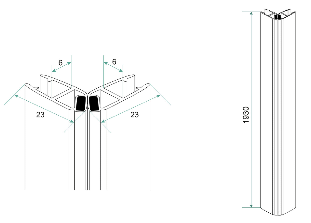 Maattekening Magneetstrip 6mm x 193cm Transparant