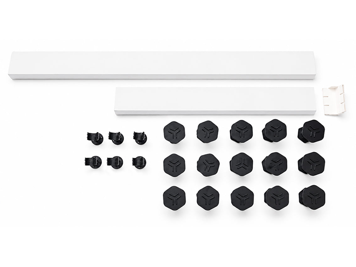 Stonea voorzetpaneel met potenset 90-80x140-110cm Inkortbaar Mat wit - detailfoto