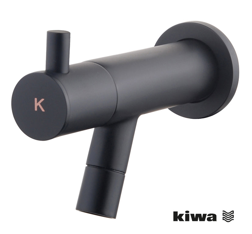Amador fonteinkraan met muurbevestiging Kiwa 1/2'' mat zwart - WDtegels