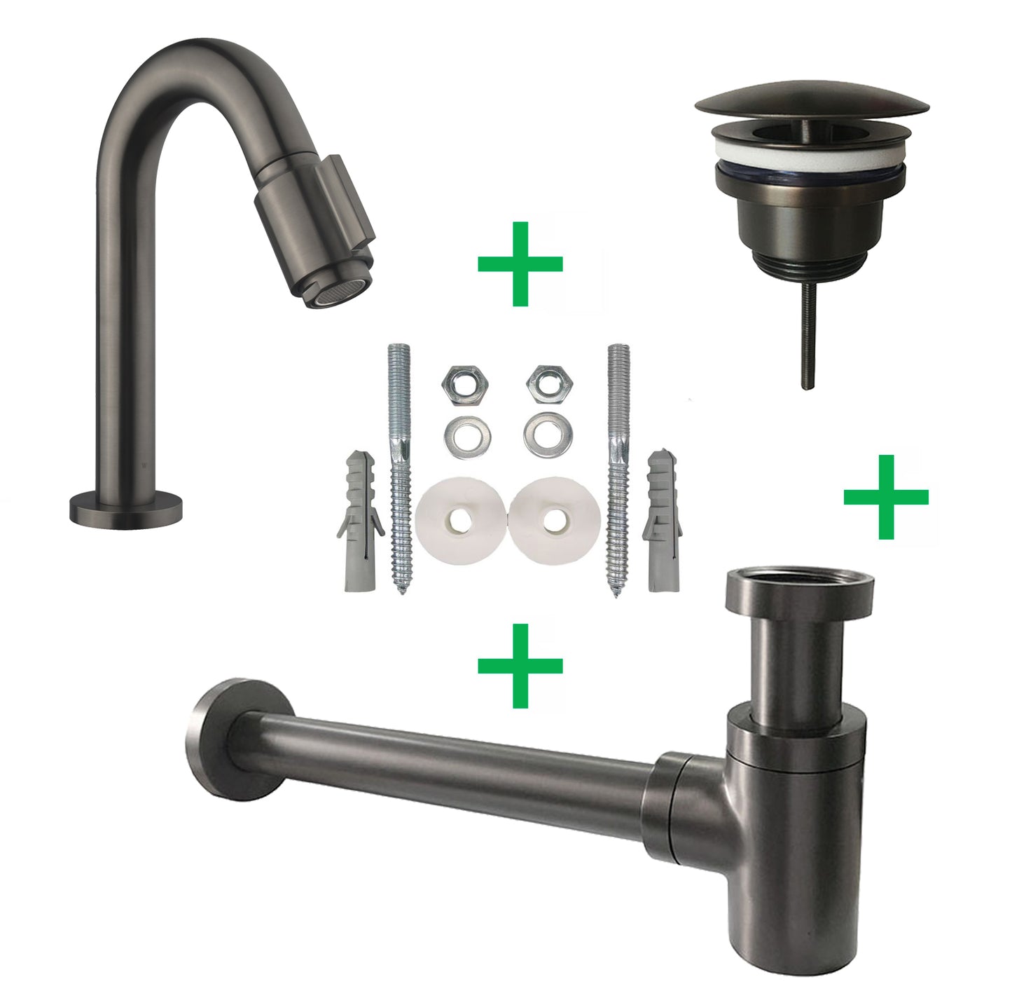 Caral Victoria fonteinkraanset gunmetal - WDtegels