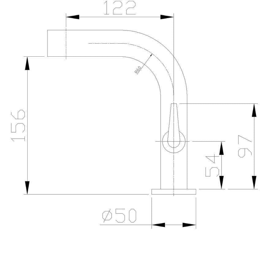 Alpha fonteinkraan 1/2" | Chroom - WDtegels