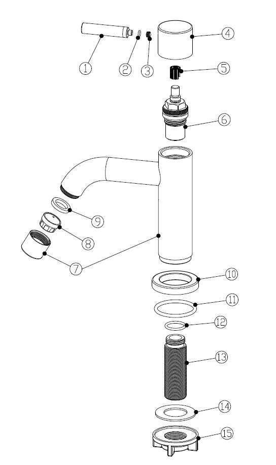 Wiesbaden 304-Verona RVS toiletkraan 1/2'' gebogen uitloop
