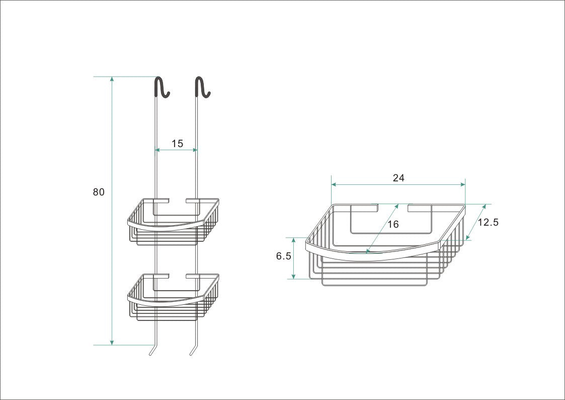 Wiesbaden Domo geb.stalen ophangrek tbv glazen wand 80cm - WDtegels