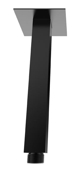 Rombo douchearm met plafondbevestiging 20 cm mat zwart - WDtegels