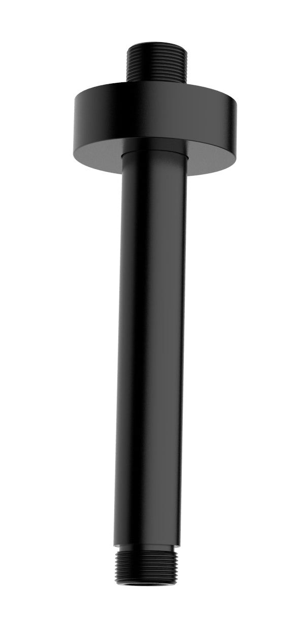 Caral plafond douchearm 15 cm zwart