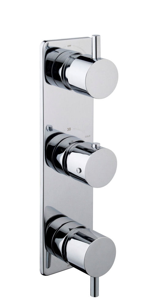 Rivaro inbouwthermostaat 3 weg chroom