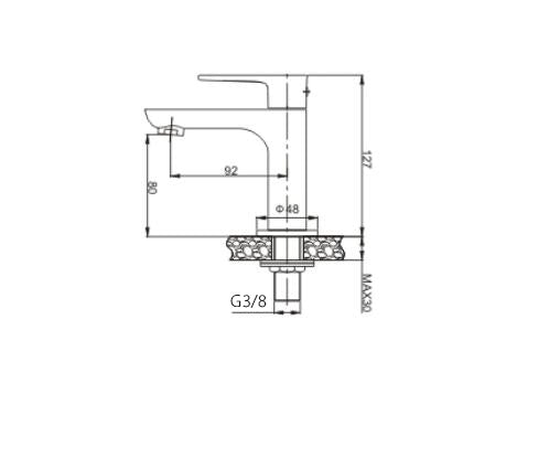 Casma fonteinkraan 1/2'' | Zwart/chroom - WDtegels