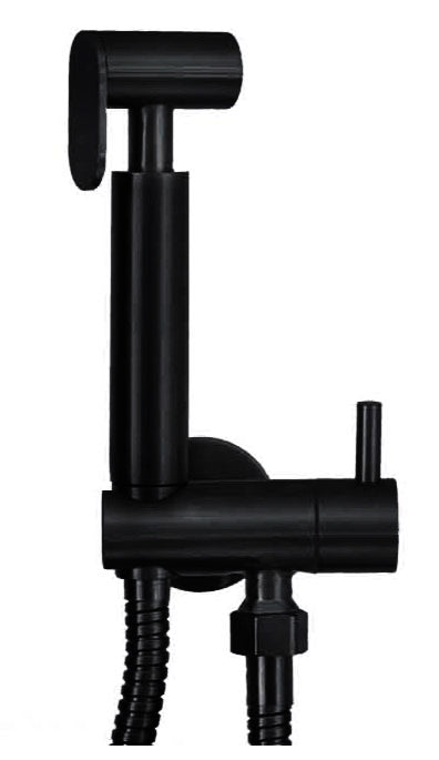 Tivaro bidet set with hand shower and shower hose, matt black