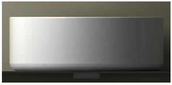 Link waskom rond 40 x 12 cm keramiek glans wit - WDtegels