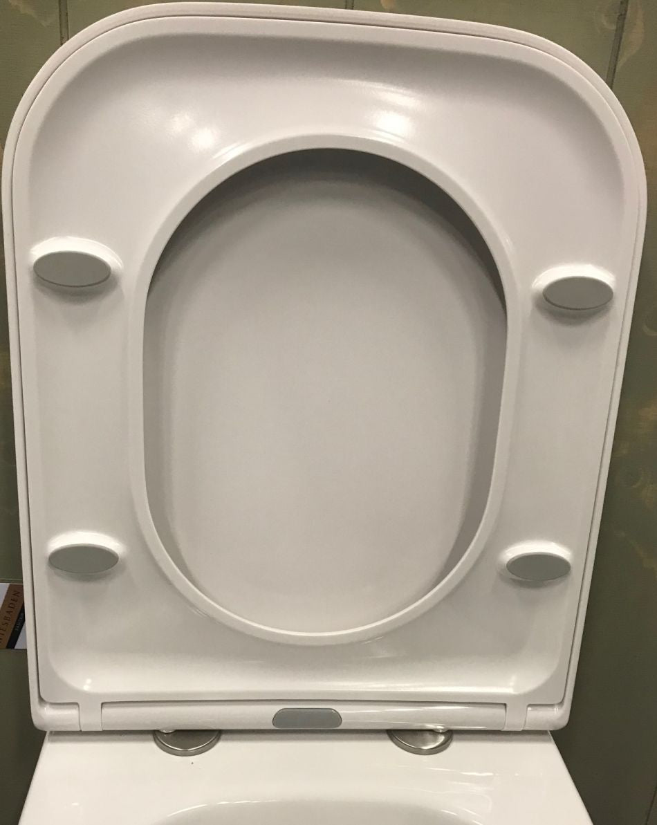 Sky wandcloset verkort met Sky toiletzitting softclose en quick release glans wit - WDtegels