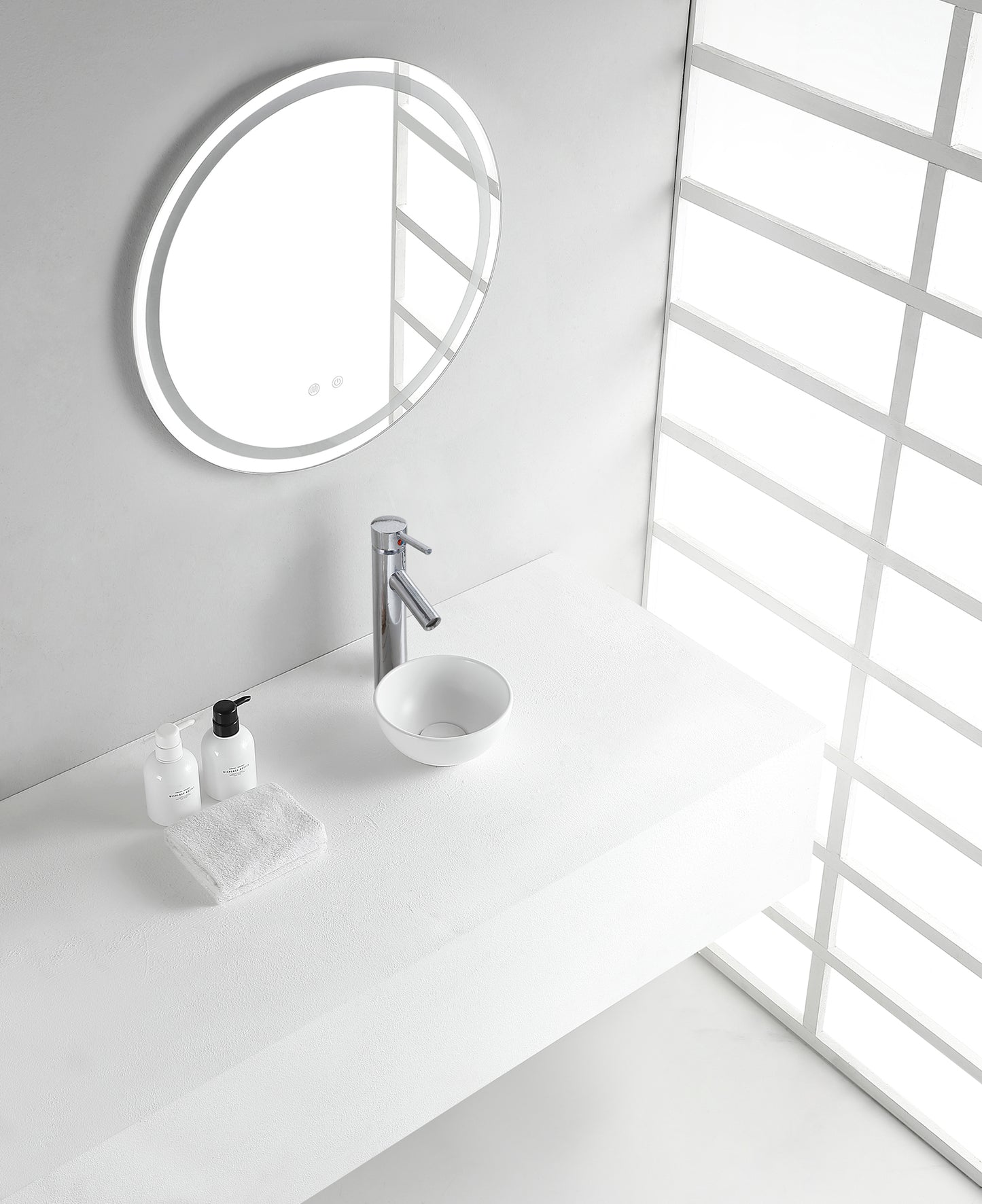 Consilio waskom rond 20 x 9 cm keramiek mat wit - WDtegels