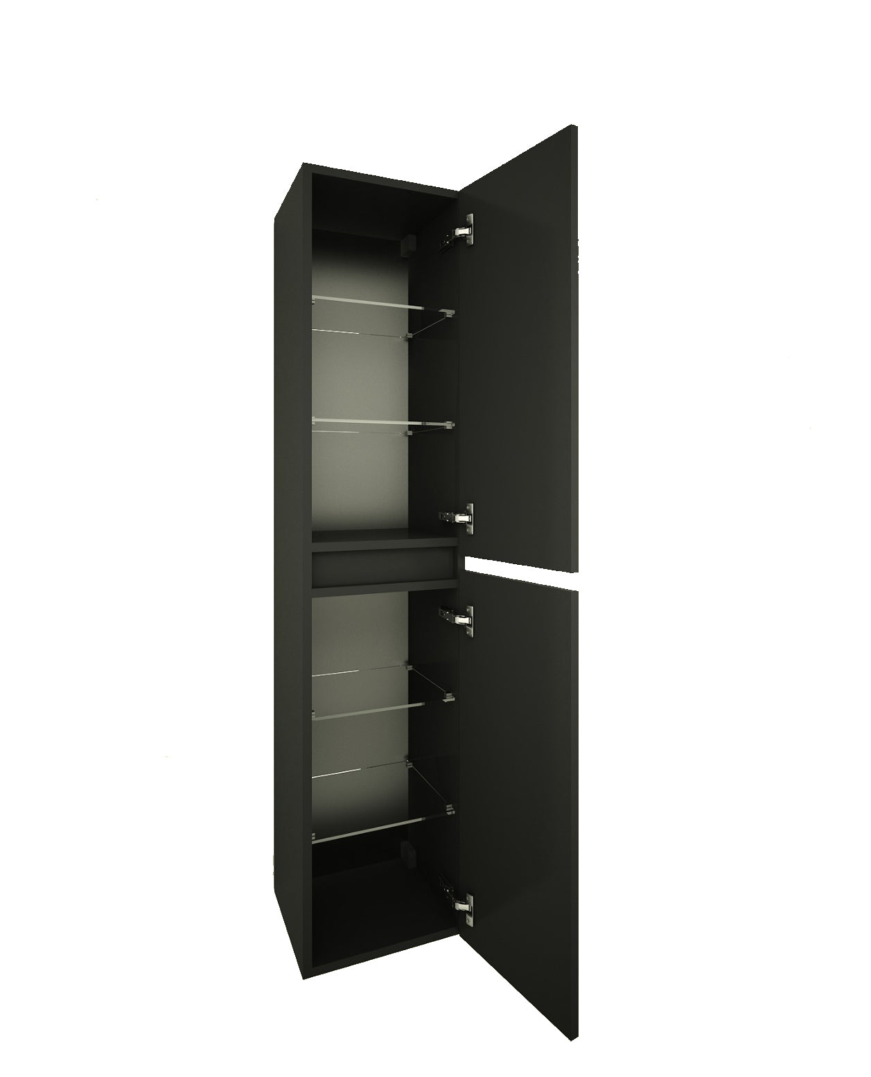 Marmaris kolomkast 160x35x35 cm mat zwart - WDtegels