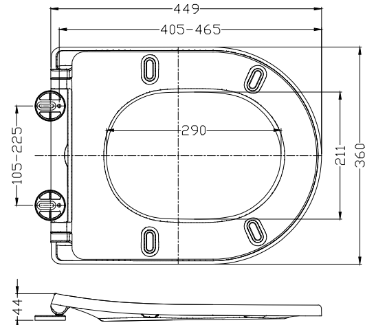 Shade slim toiletzitting softclose en quick release | Mat grijs - WDtegels