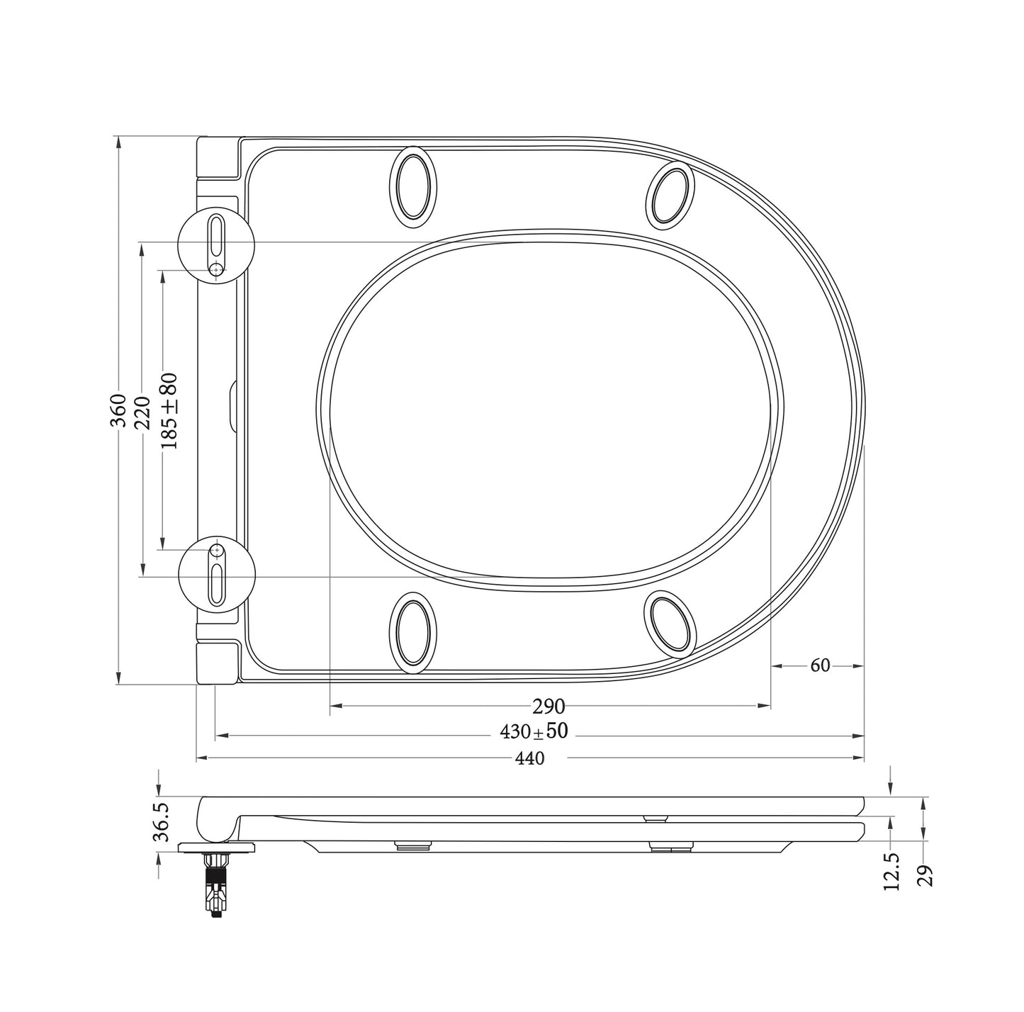 Flatline toiletzitting softclose en quick release | Mat wit - WDtegels
