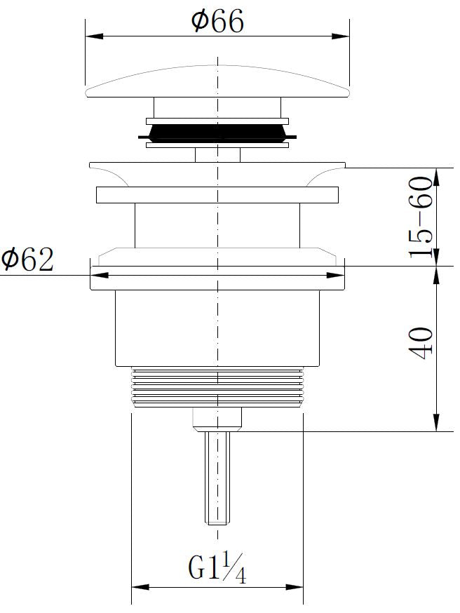 Wiesbaden luxe Clickwaste 5/4 laag model keramisch wit