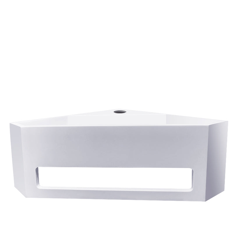 Julia hoekfontein 35 x 35 x 16 cm solid surface mat wit - WDtegels