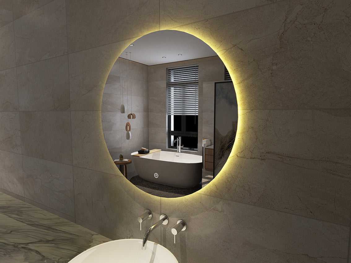 Giro spiegel rond met LED, dimbaar en spiegelverwarming 100 cm