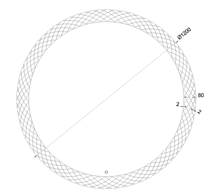 Deco spiegel 120 cm rond met LED, dimbaar - WDtegels