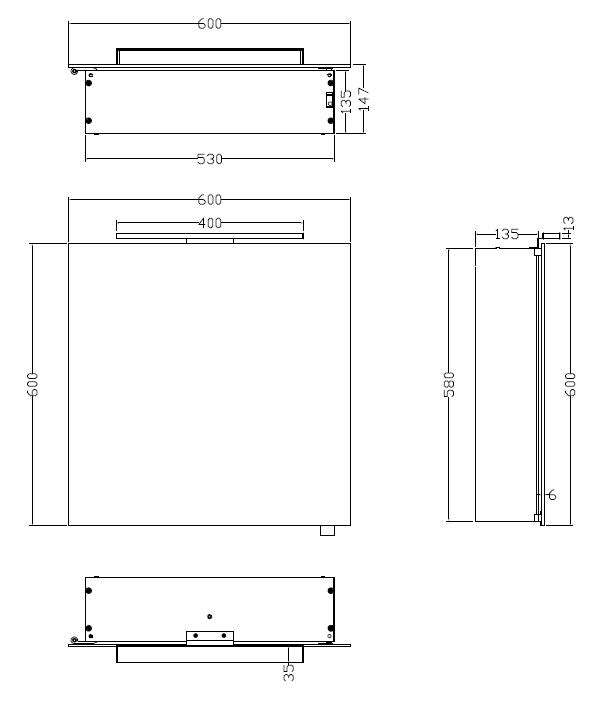 Bright spiegelkast 60 x 60 x 14 cm met LED - WDtegels