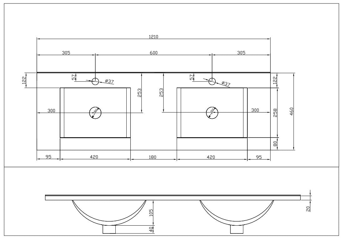 SEPHIA badmeubelset 120cm - mat wit - WDtegels