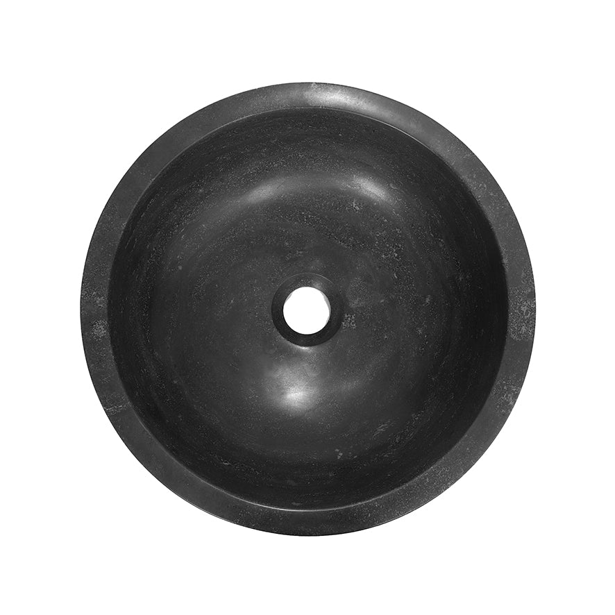 Raw waskom rond 40x12 cm hardsteen gezoet - WDtegels