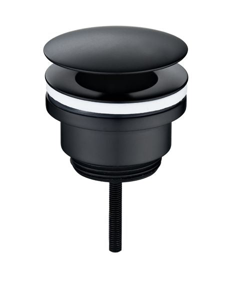 Fonteinset Rhea S mini met fontein links, kraan, sifon en afvoerplug mat zwart - WDtegels