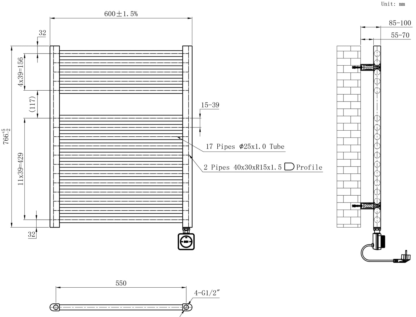 Elara elektrische radiator Smart WiFi | 76,6x60cm | Glans wit - WDtegels