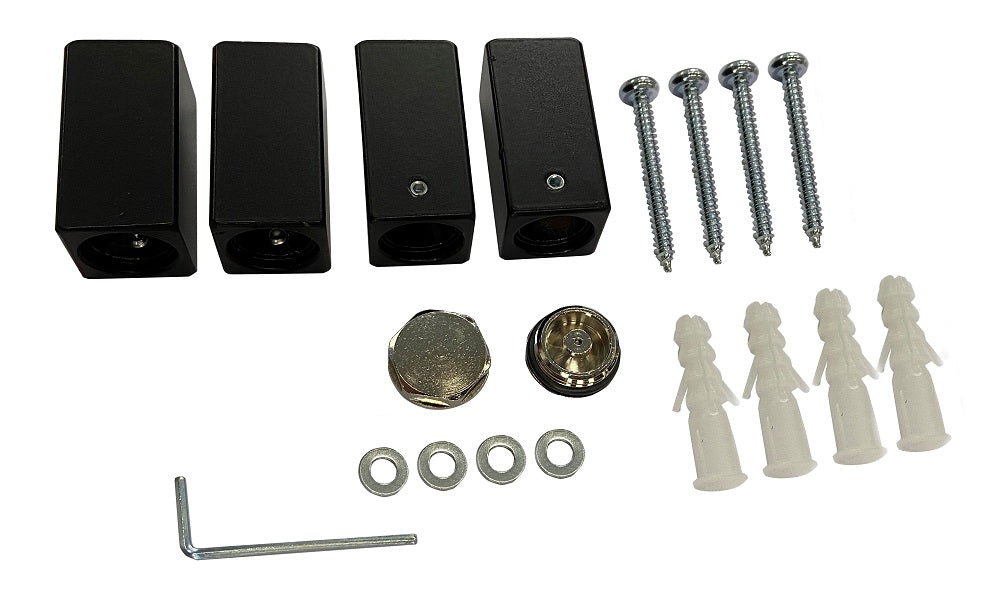 bevestigingset mat-zwart tbv sierradiator Tower - WDtegels