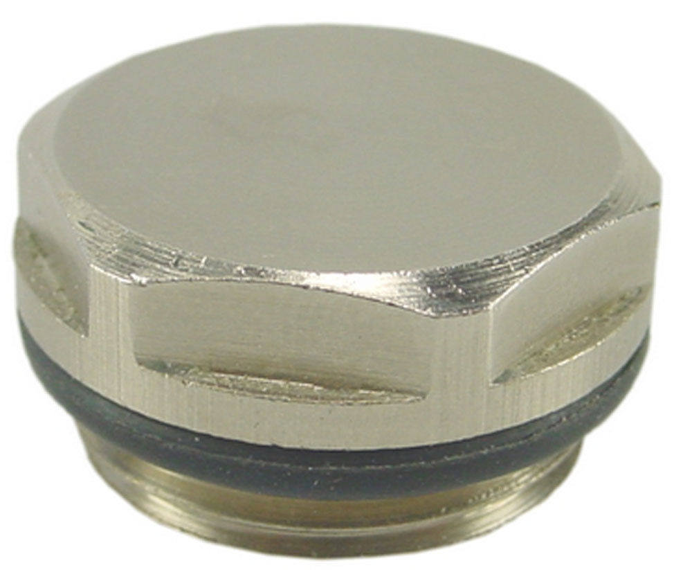 Blindstop 1/2 inch vernikkeld