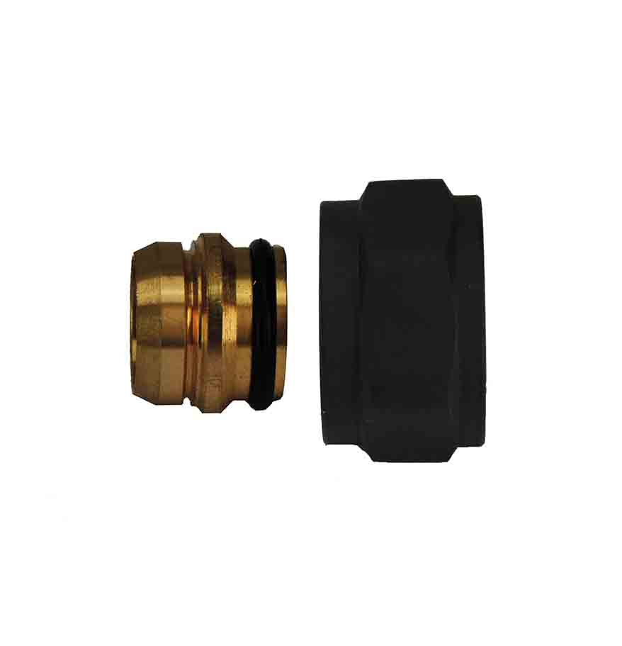 Adaptor eurokonus/knel 15mm mat zwart