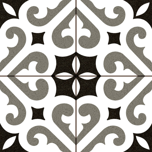 Vloertegel Cemento Decor Verona Grey 45x45 - WDtegels