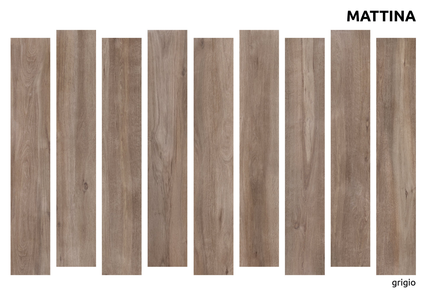 Floor tile Wood Mattina Grigio 19.3x120.2 rect