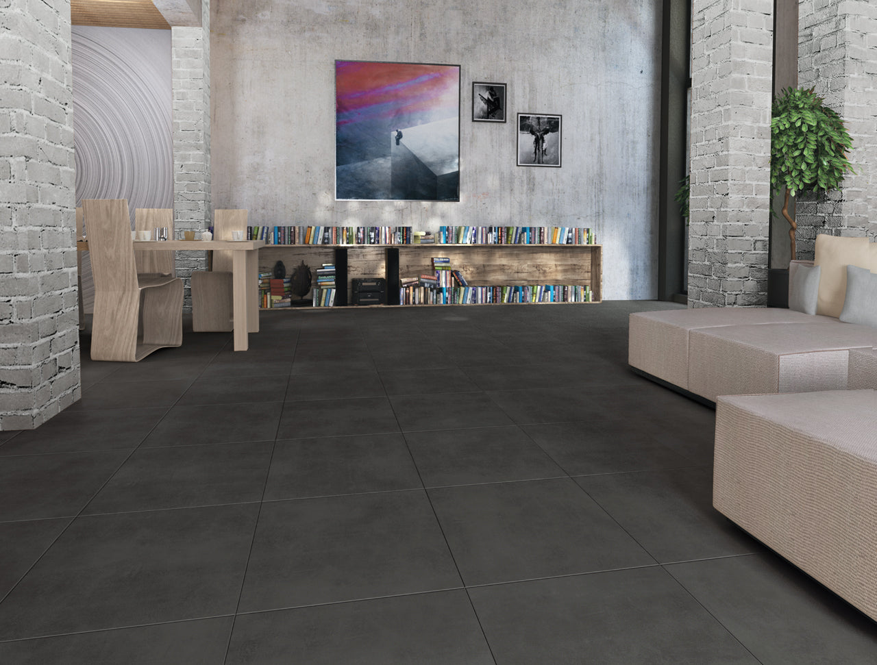 Vloertegel Stark Graphite 60x60 rect