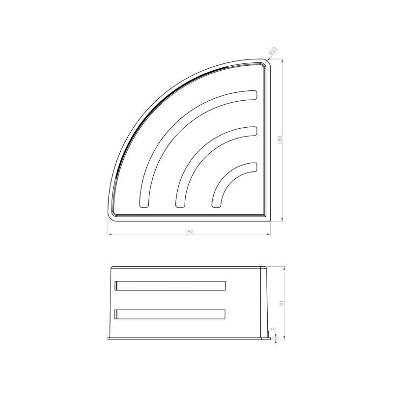 Design shampoo korf hoek model RVS gepolijst - WDtegels