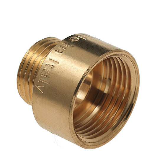 Neusstuk messing 1/2 inch bi x 3/8 inch bu
