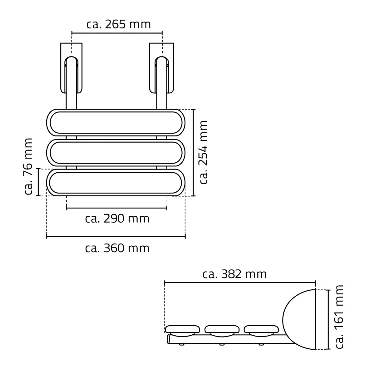 Lijntekening Ridder Pro douchezitje opklapbaar grijs