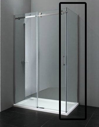 Zijwand tbv douchecabine schuifdeur 80