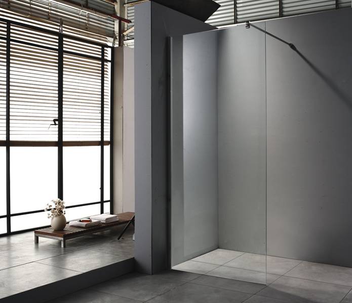 Walk in douchewand nano 8mm met profiel 120