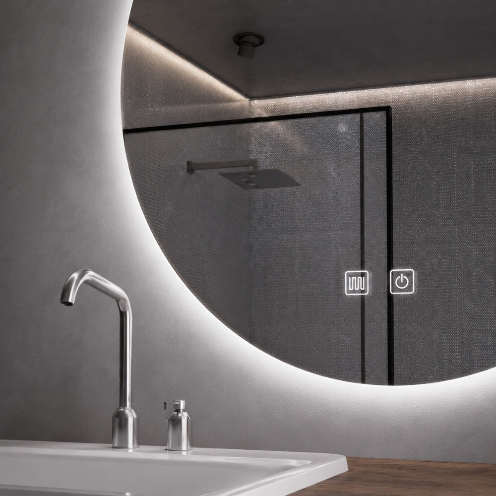 Aloni Omega Spiegel | 100cm | Rond | LED-verlichting