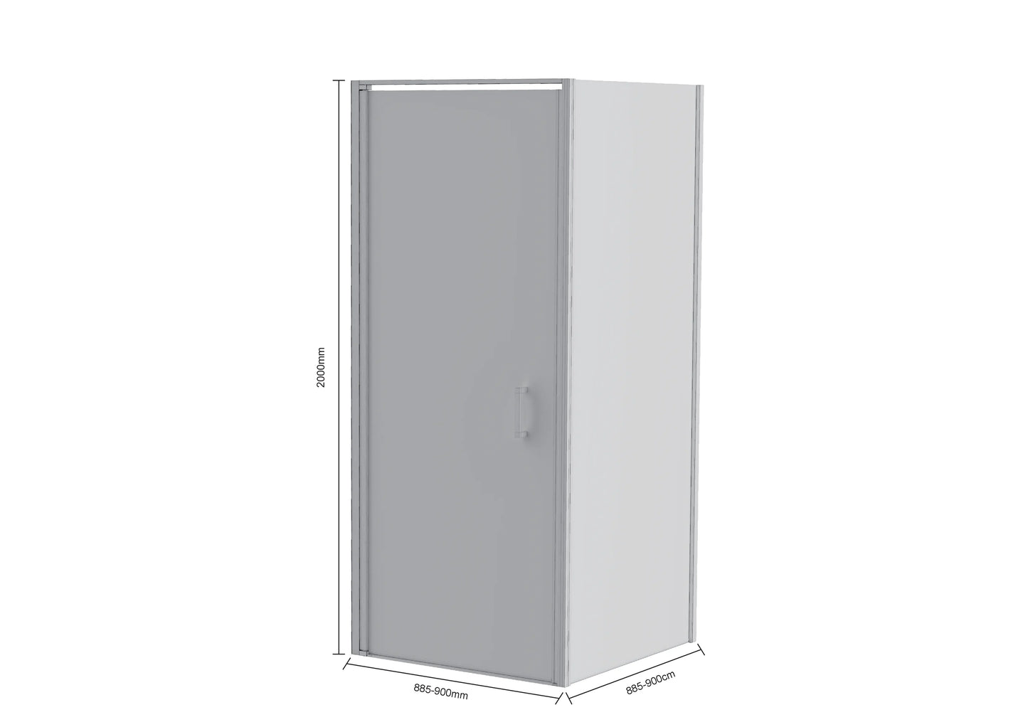 Douchecabine Vela - 90x200cm - Smoked Glass - Zwart - WDtegels