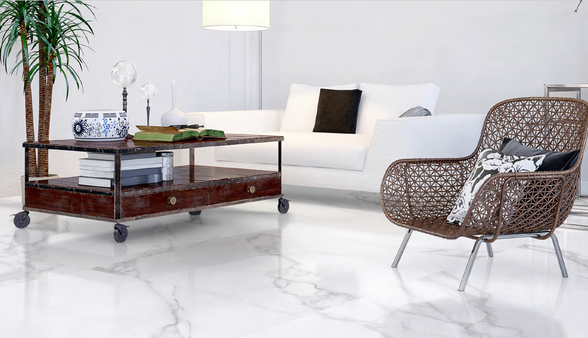 Vloer- en wandtegel Calacatta 100x100 rett - foto 2
