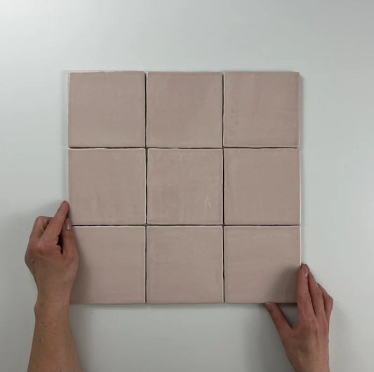 Oud Hollandse witjes Roze 13x13 - WDtegels