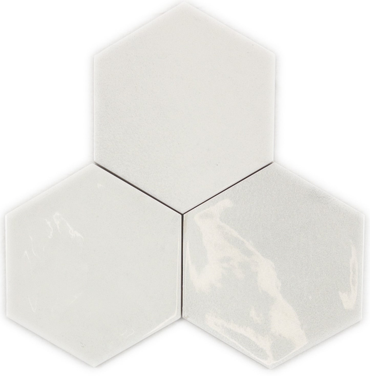 Wandtegel Hexagon Moon White glans 16x18 - WDtegels